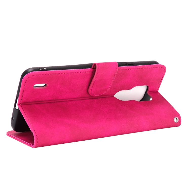 For Motorola Moto E7 Solid Color Skin Feel Magnetic Buckle Horizontal Flip Calf Texture PU Leather Case with Holder & Card Slots & Wallet
