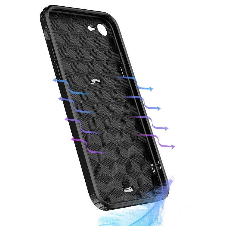 For iPhone SE 2022 / SE 2020 / 8 / 7 Butterfly Wing 2 in 1 Carbon Fiber Armor Shockproof TPU + PC Protective Case with Invisible Holder