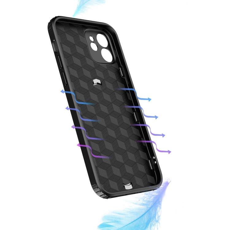 For iPhone 11 Butterfly Wing 2 in 1 Carbon Fiber Armor Shockproof TPU + PC Protective Case with Invisible Holder