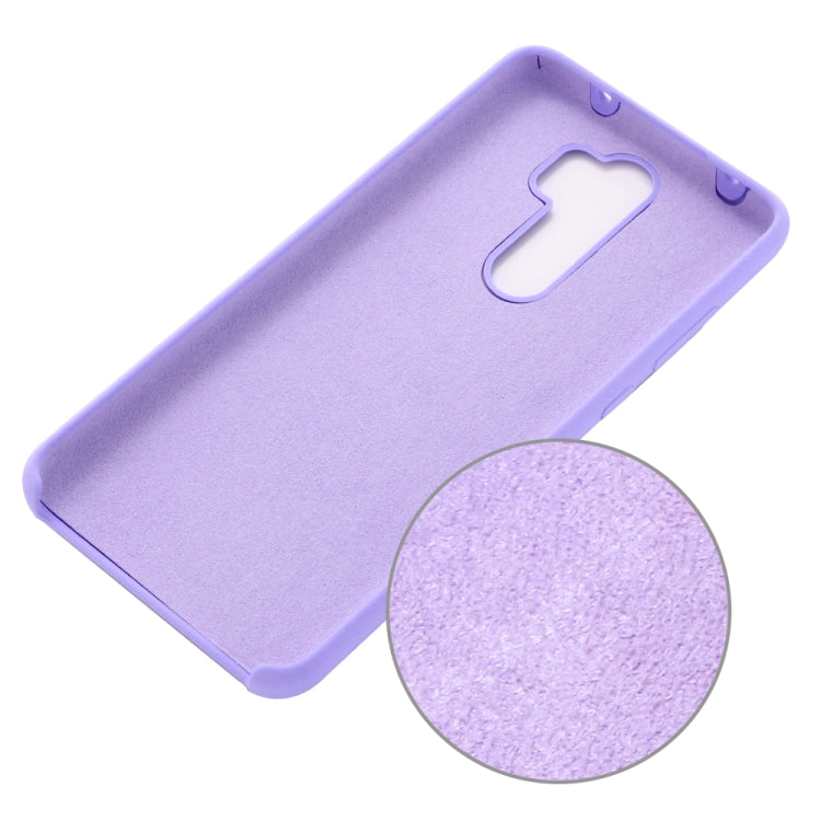 For Xiaomi Redmi Note 8 Pro Solid Color Liquid Silicone Dropproof Protective Case