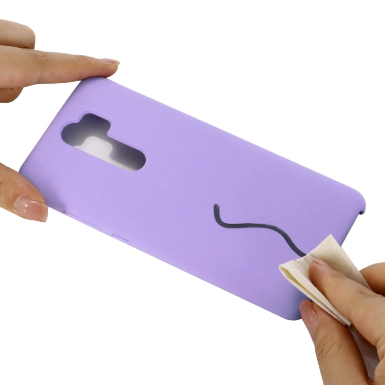 For Xiaomi Redmi Note 8 Pro Solid Color Liquid Silicone Dropproof Protective Case