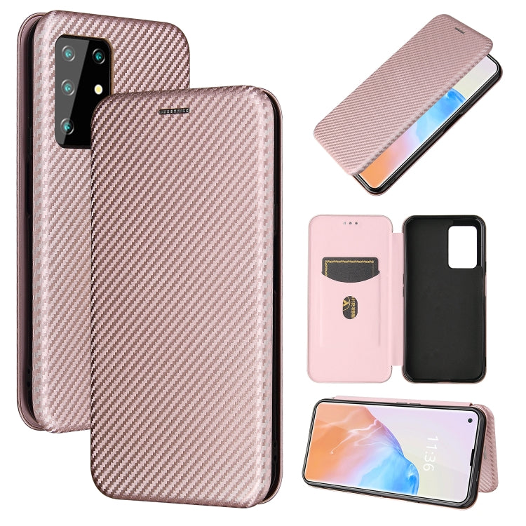 For Cubot X30 Carbon Fiber Texture Horizontal Flip TPU + PC + PU Leather Case with Card Slot