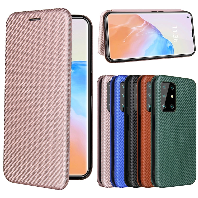 For Cubot X30 Carbon Fiber Texture Horizontal Flip TPU + PC + PU Leather Case with Card Slot