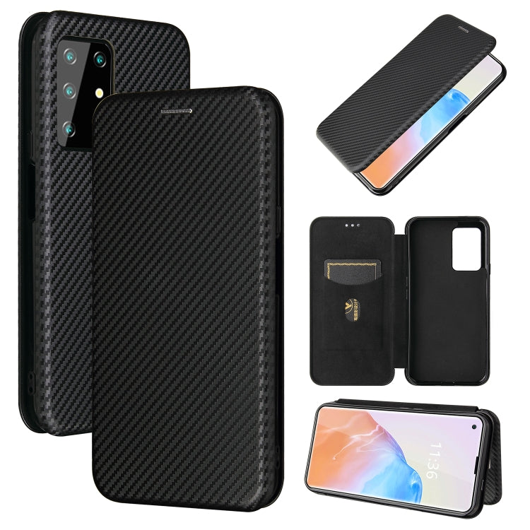 For Cubot X30 Carbon Fiber Texture Horizontal Flip TPU + PC + PU Leather Case with Card Slot