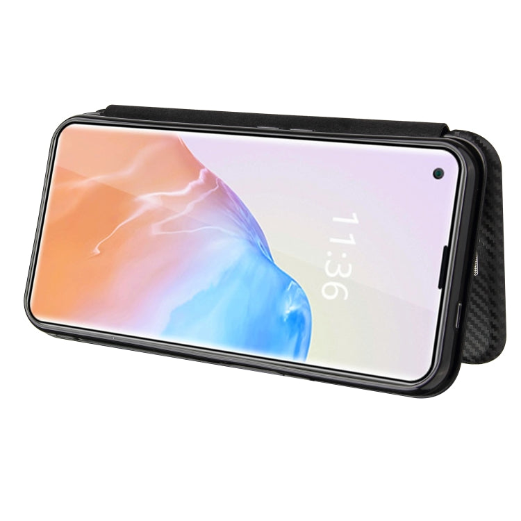 For Cubot X30 Carbon Fiber Texture Horizontal Flip TPU + PC + PU Leather Case with Card Slot