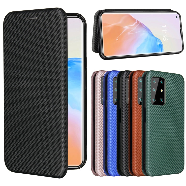 For Cubot X30 Carbon Fiber Texture Horizontal Flip TPU + PC + PU Leather Case with Card Slot