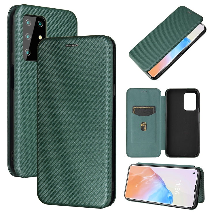 For Cubot X30 Carbon Fiber Texture Horizontal Flip TPU + PC + PU Leather Case with Card Slot
