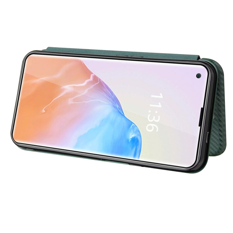 For Cubot X30 Carbon Fiber Texture Horizontal Flip TPU + PC + PU Leather Case with Card Slot