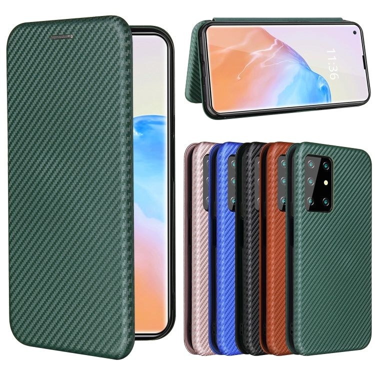 For Cubot X30 Carbon Fiber Texture Horizontal Flip TPU + PC + PU Leather Case with Card Slot