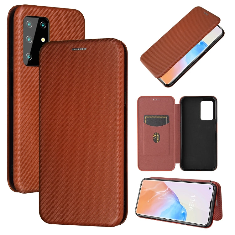 For Cubot X30 Carbon Fiber Texture Horizontal Flip TPU + PC + PU Leather Case with Card Slot