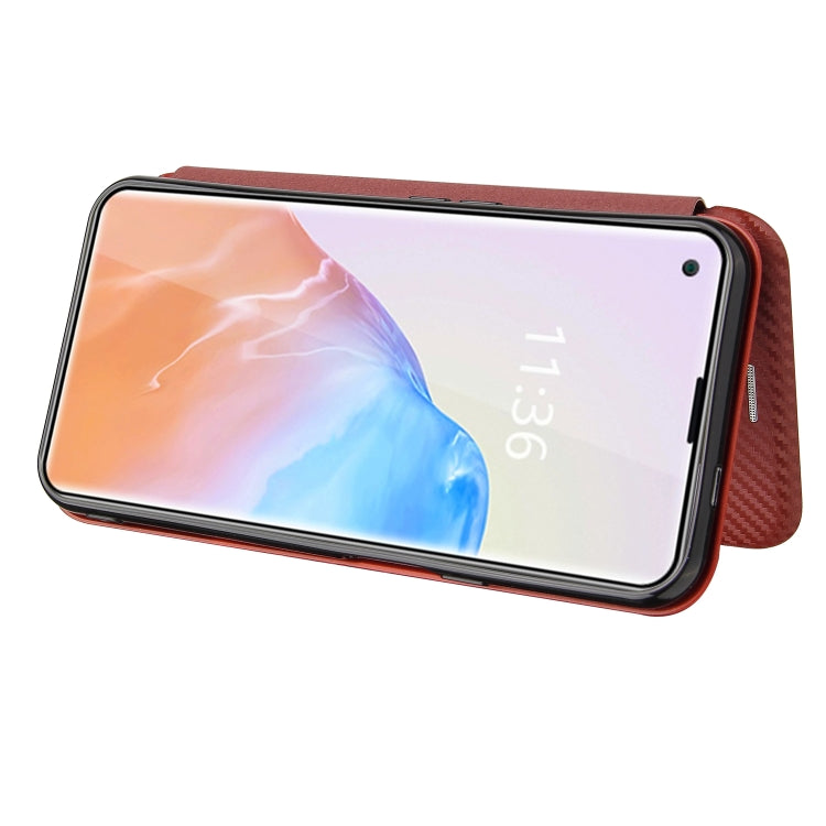For Cubot X30 Carbon Fiber Texture Horizontal Flip TPU + PC + PU Leather Case with Card Slot