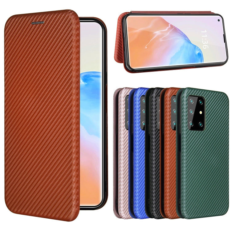 For Cubot X30 Carbon Fiber Texture Horizontal Flip TPU + PC + PU Leather Case with Card Slot