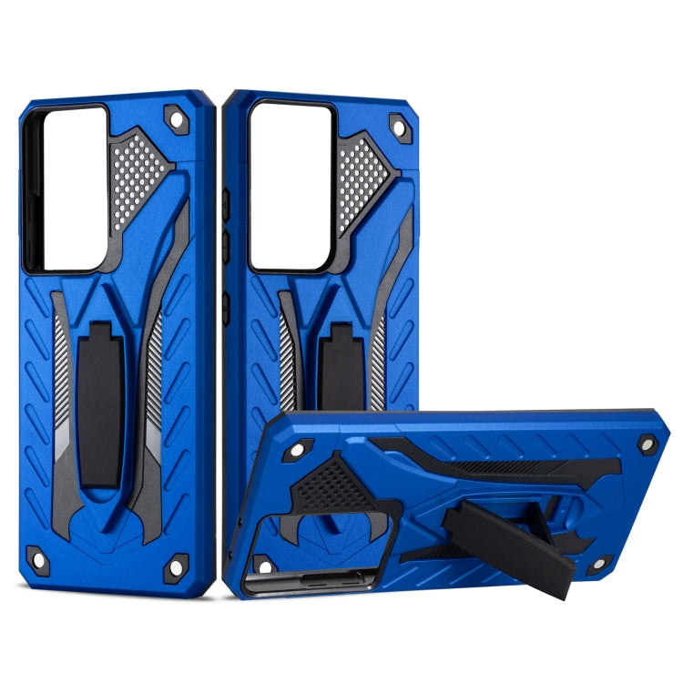 For Samsung Galaxy S21 Ultra 5G Shockproof TPU + PC Protective Case with Holder