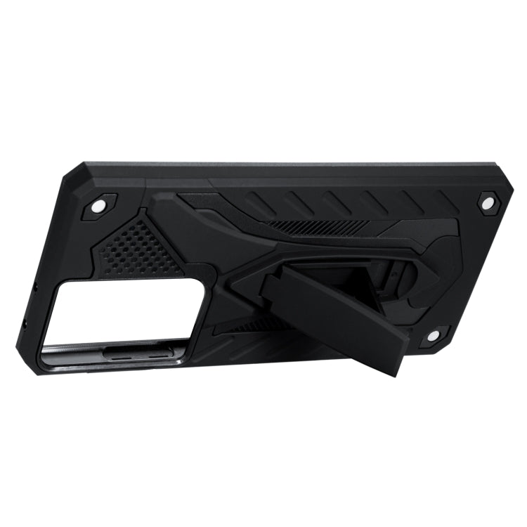 For Samsung Galaxy S21 Ultra 5G Shockproof TPU + PC Protective Case with Holder