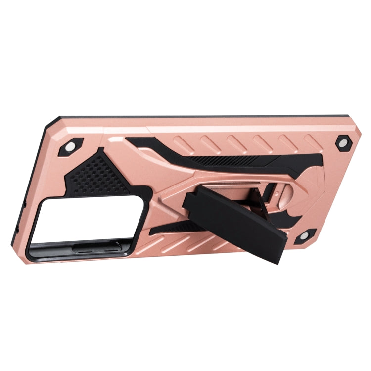For Samsung Galaxy S21 Ultra 5G Shockproof TPU + PC Protective Case with Holder