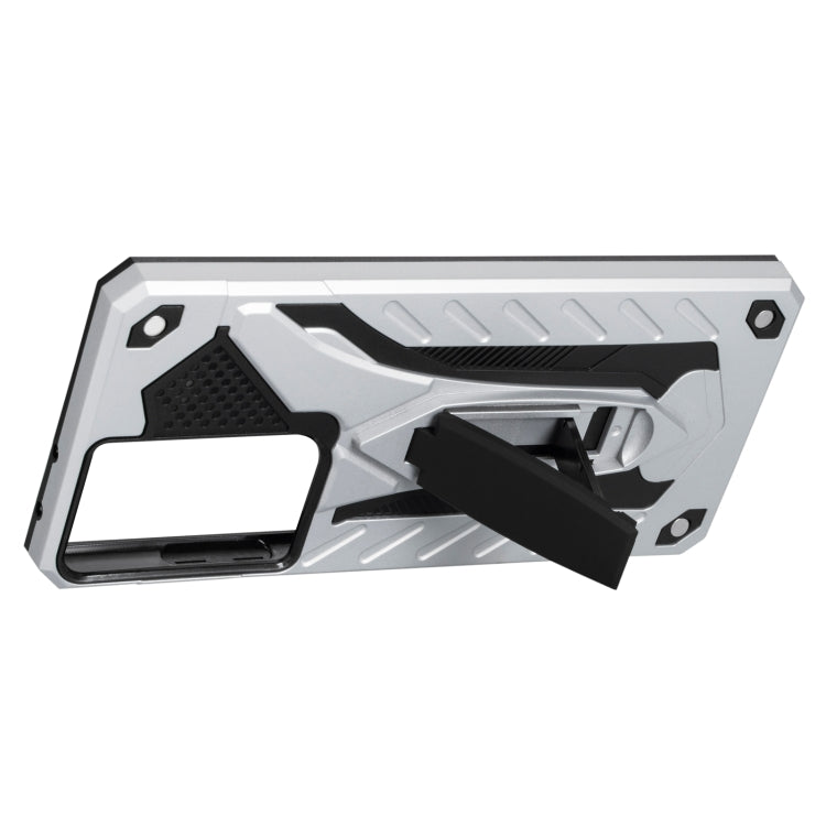 For Samsung Galaxy S21 Ultra 5G Shockproof TPU + PC Protective Case with Holder