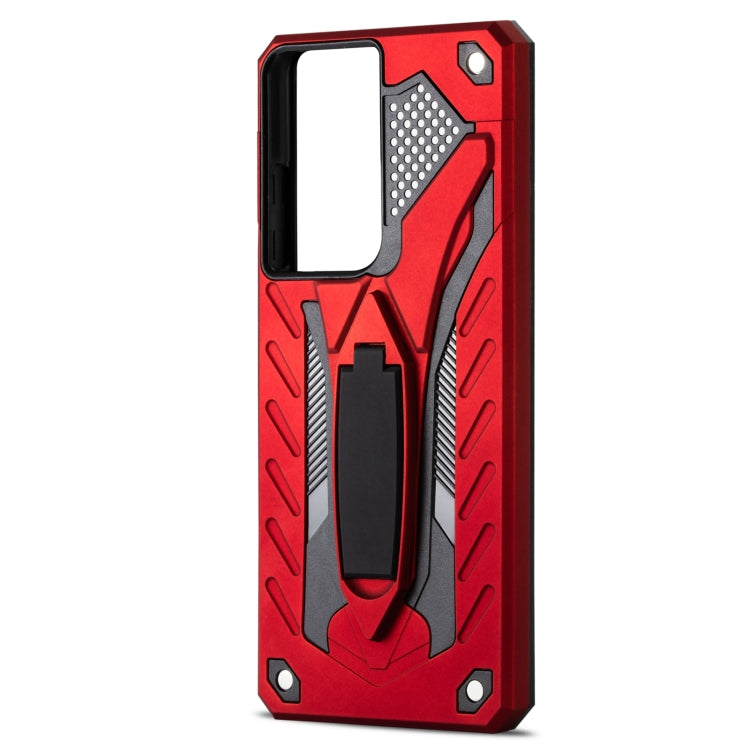 For Samsung Galaxy S21 Ultra 5G Shockproof TPU + PC Protective Case with Holder