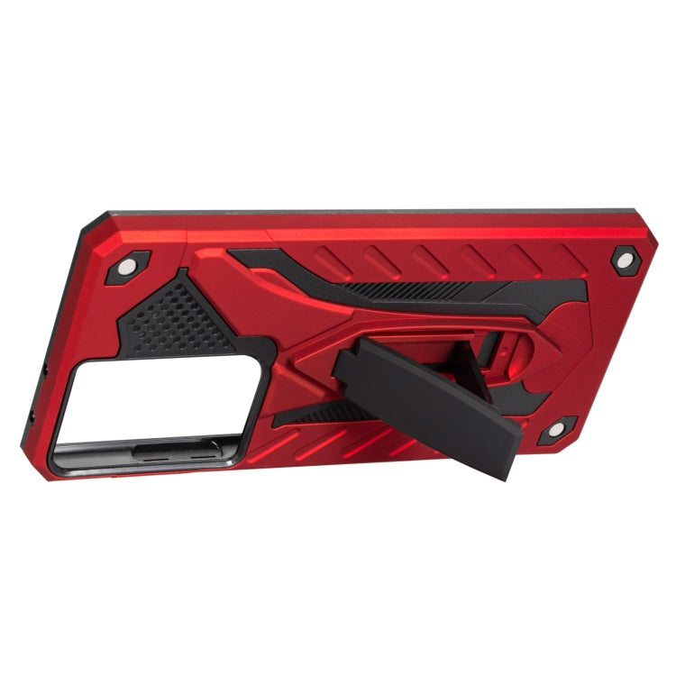 For Samsung Galaxy S21 Ultra 5G Shockproof TPU + PC Protective Case with Holder