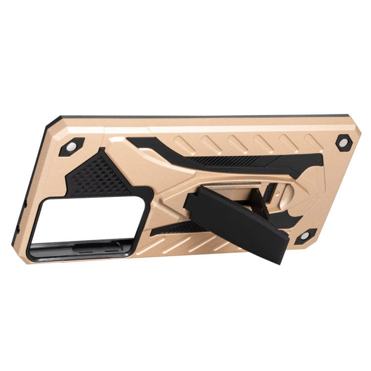 For Samsung Galaxy S21 Ultra 5G Shockproof TPU + PC Protective Case with Holder