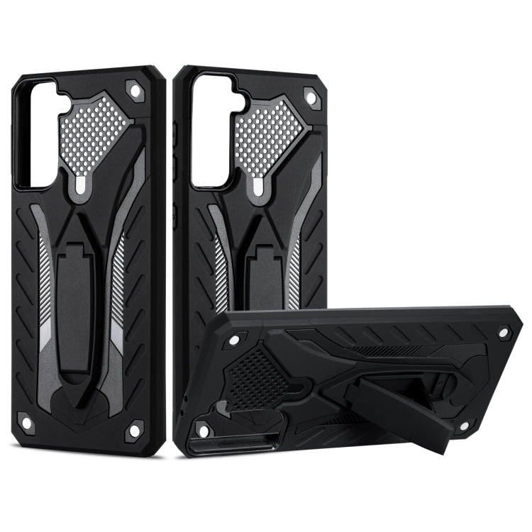 For Samsung Galaxy S21 5G Shockproof TPU + PC Protective Case with Holder