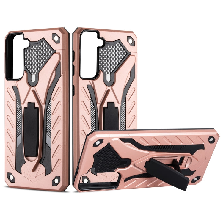 For Samsung Galaxy S21 5G Shockproof TPU + PC Protective Case with Holder