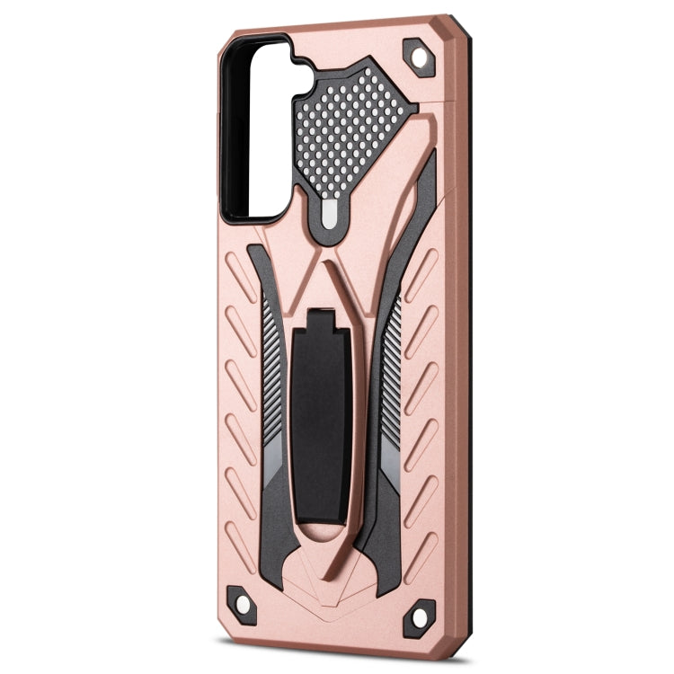 For Samsung Galaxy S21 5G Shockproof TPU + PC Protective Case with Holder