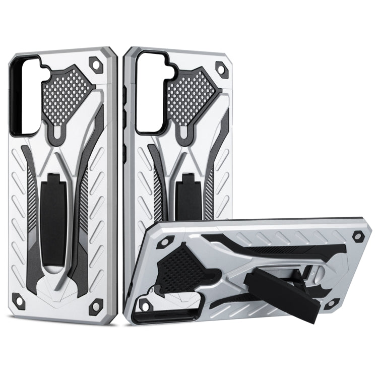 For Samsung Galaxy S21 5G Shockproof TPU + PC Protective Case with Holder