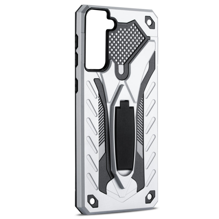 For Samsung Galaxy S21 5G Shockproof TPU + PC Protective Case with Holder