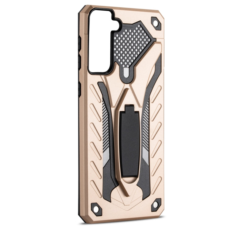 For Samsung Galaxy S21 5G Shockproof TPU + PC Protective Case with Holder