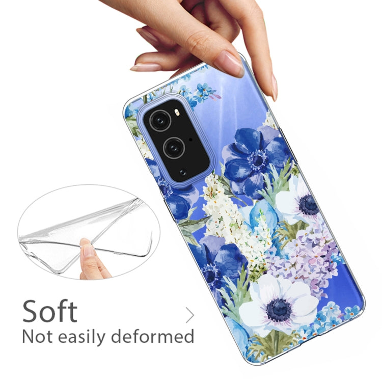 For OnePlus 9 Colored Drawing Pattern Highly Transparent TPU Protective Case
