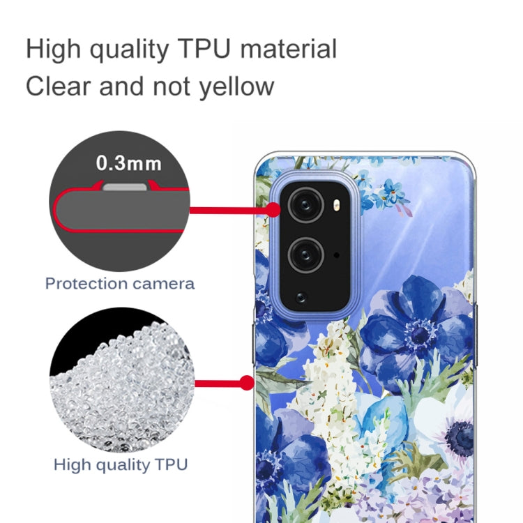 For OnePlus 9 Colored Drawing Pattern Highly Transparent TPU Protective Case