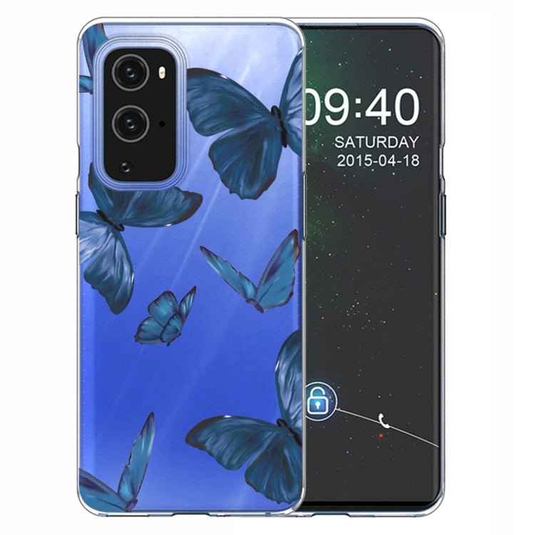 For OnePlus 9 Colored Drawing Pattern Highly Transparent TPU Protective Case