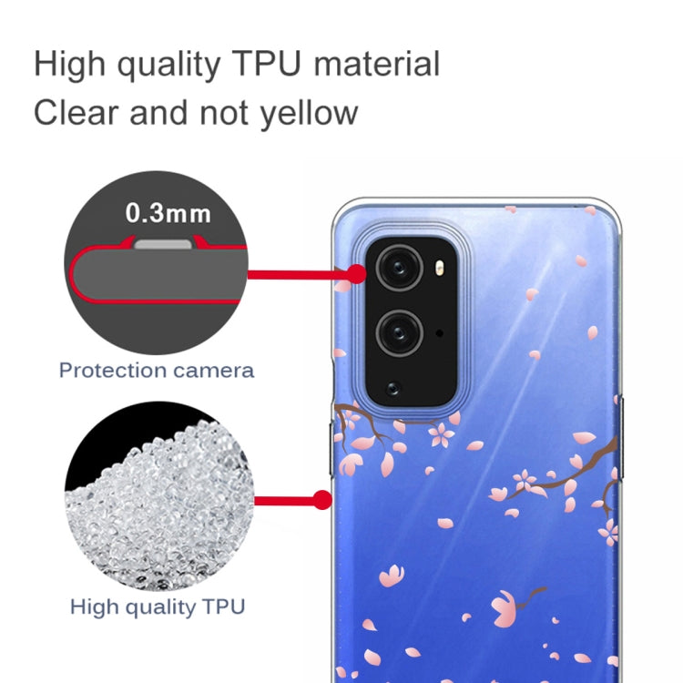 For OnePlus 9 Colored Drawing Pattern Highly Transparent TPU Protective Case