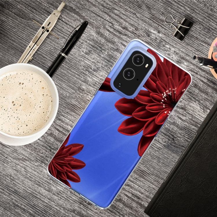 For OnePlus 9 Colored Drawing Pattern Highly Transparent TPU Protective Case