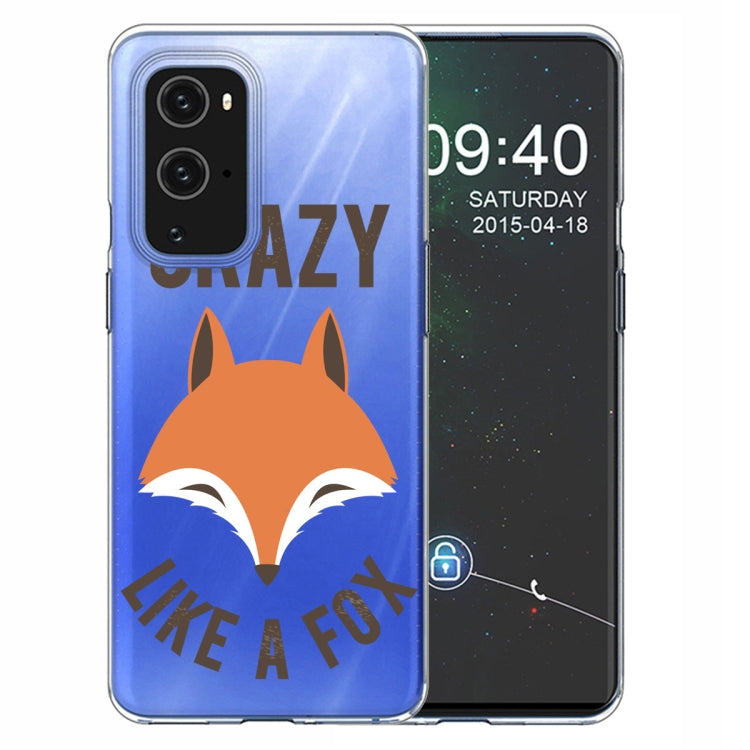 For OnePlus 9 Colored Drawing Pattern Highly Transparent TPU Protective Case