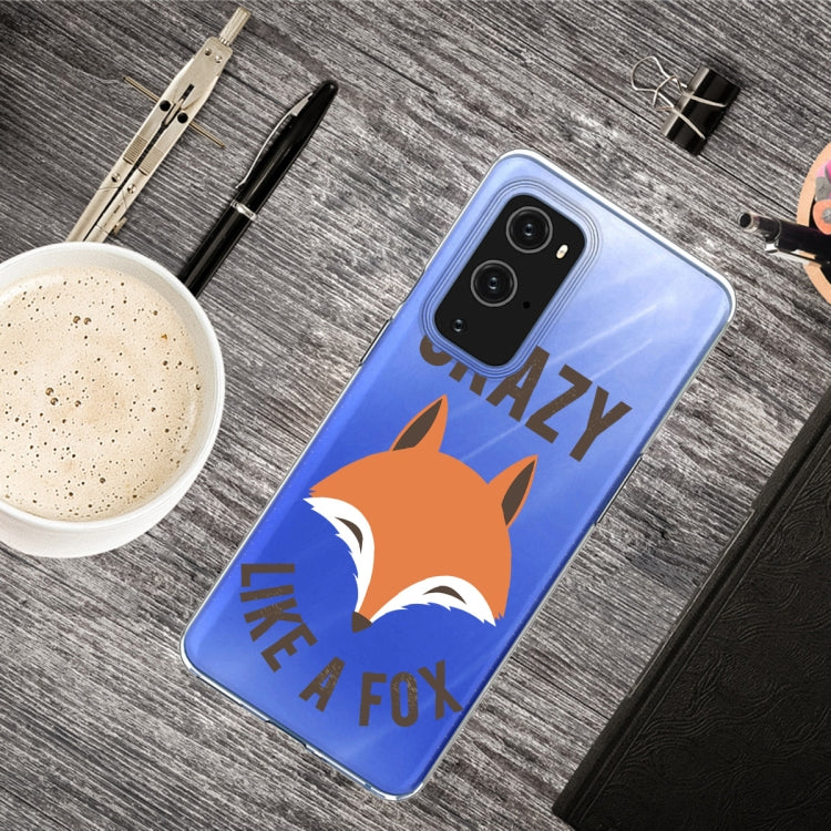 For OnePlus 9 Colored Drawing Pattern Highly Transparent TPU Protective Case