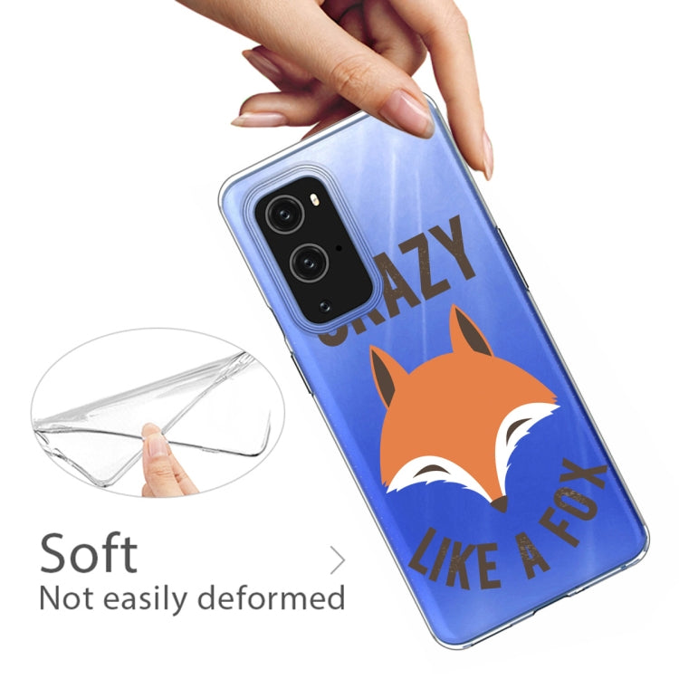 For OnePlus 9 Colored Drawing Pattern Highly Transparent TPU Protective Case