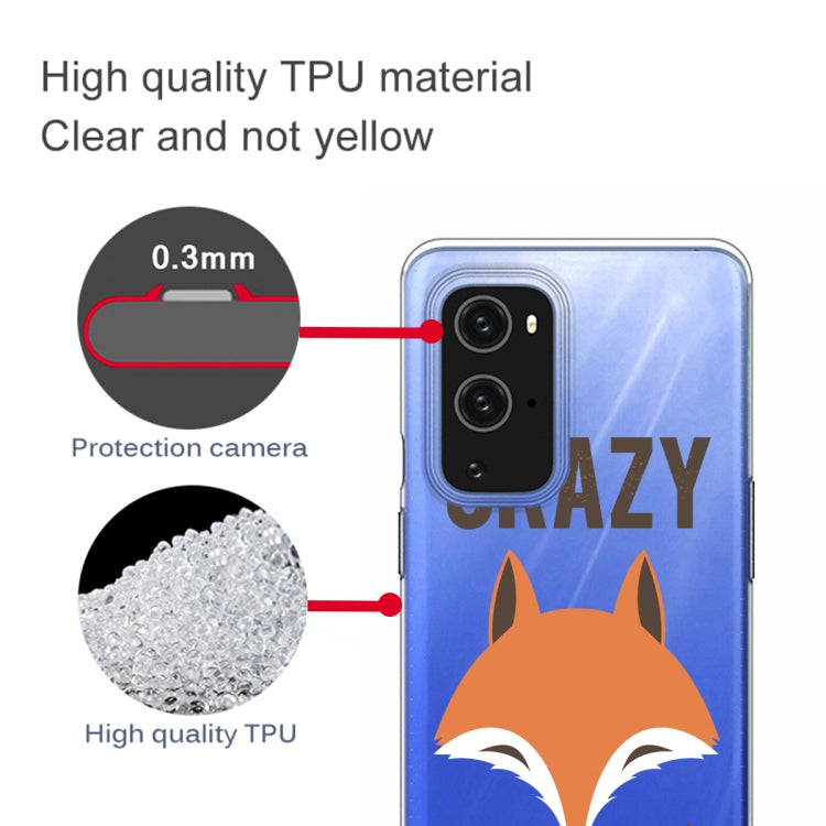 For OnePlus 9 Colored Drawing Pattern Highly Transparent TPU Protective Case