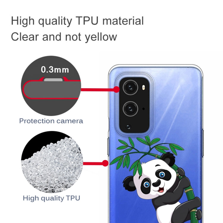 For OnePlus 9 Colored Drawing Pattern Highly Transparent TPU Protective Case