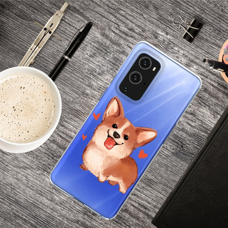 For OnePlus 9 Colored Drawing Pattern Highly Transparent TPU Protective Case
