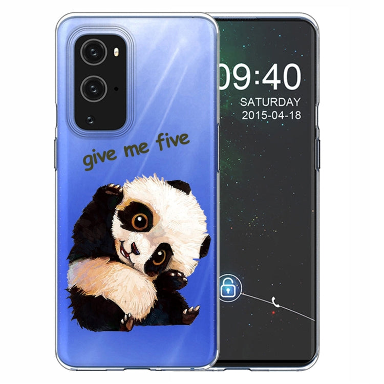 For OnePlus 9 Colored Drawing Pattern Highly Transparent TPU Protective Case