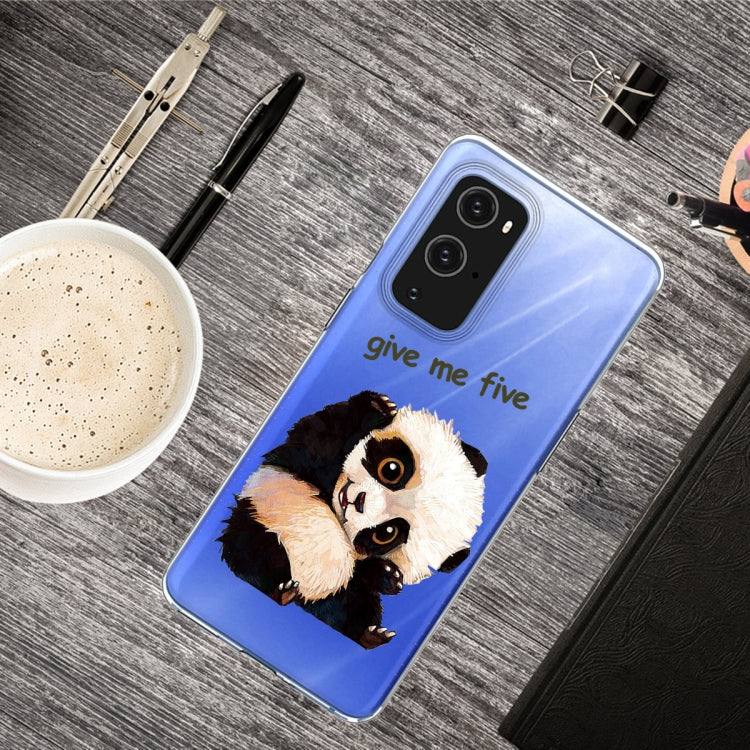 For OnePlus 9 Colored Drawing Pattern Highly Transparent TPU Protective Case