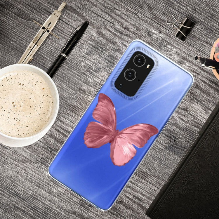For OnePlus 9 Colored Drawing Pattern Highly Transparent TPU Protective Case