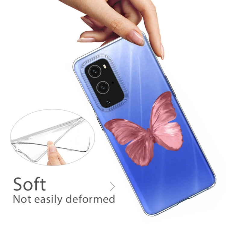 For OnePlus 9 Colored Drawing Pattern Highly Transparent TPU Protective Case
