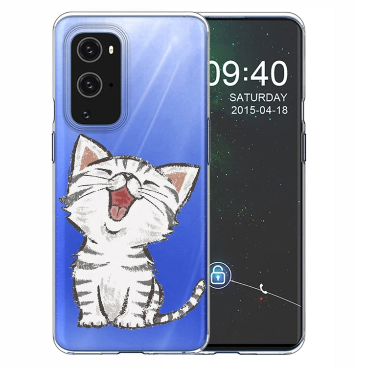 For OnePlus 9 Colored Drawing Pattern Highly Transparent TPU Protective Case