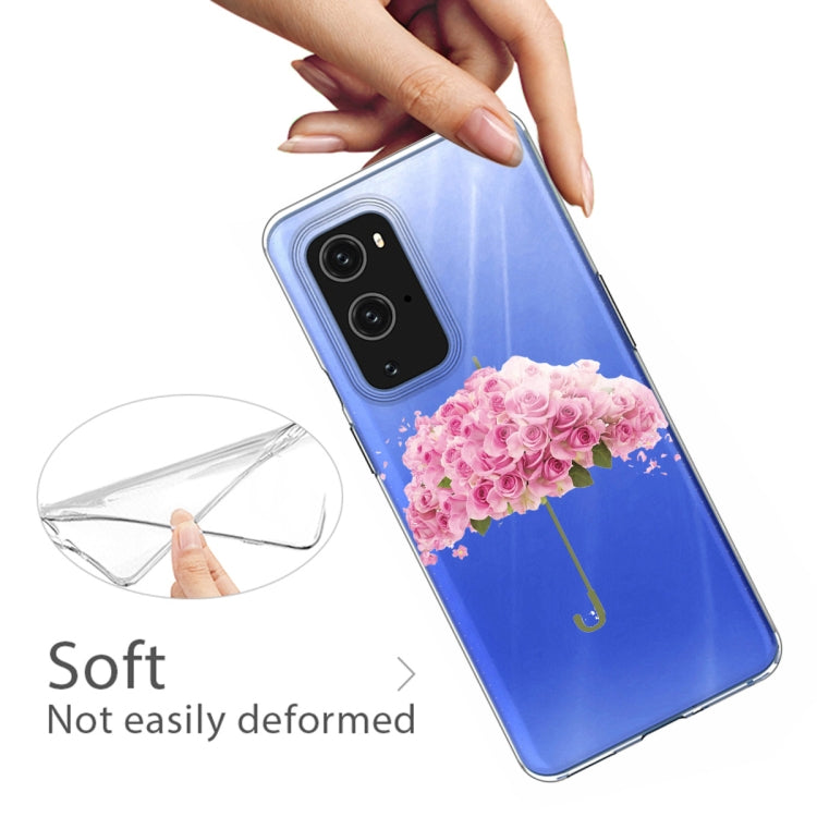 For OnePlus 9 Colored Drawing Pattern Highly Transparent TPU Protective Case