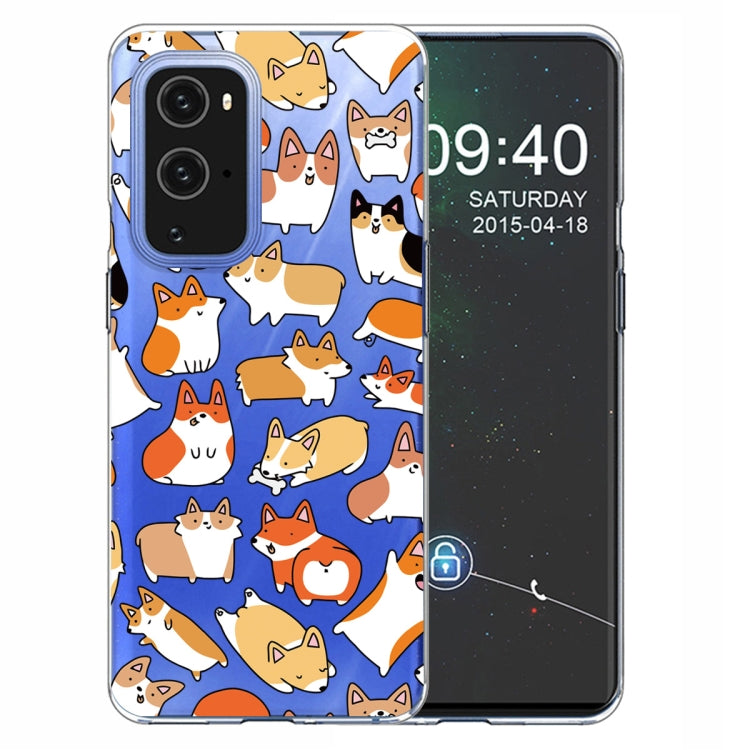 For OnePlus 9 Pro Colored Drawing Pattern Highly Transparent TPU Protective Case