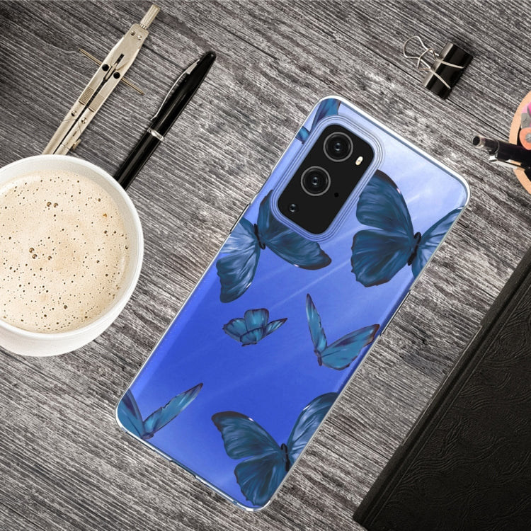 For OnePlus 9 Pro Colored Drawing Pattern Highly Transparent TPU Protective Case