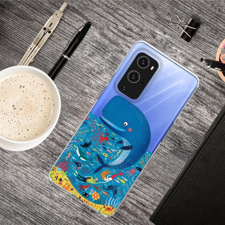 For OnePlus 9 Pro Colored Drawing Pattern Highly Transparent TPU Protective Case