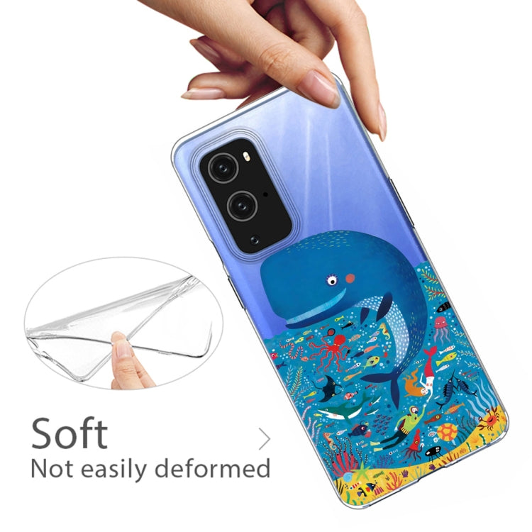 For OnePlus 9 Pro Colored Drawing Pattern Highly Transparent TPU Protective Case